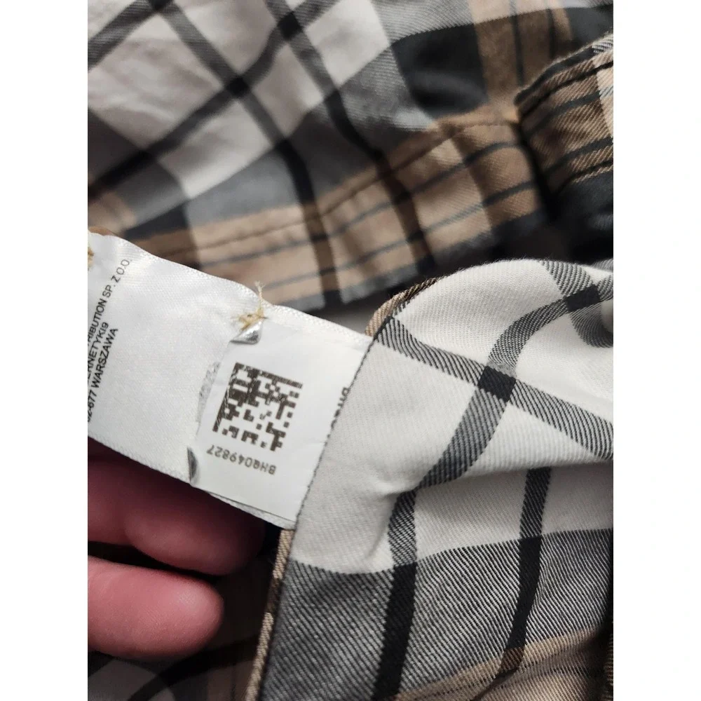 The North Face Shirt Mens Medium Brown Black Plaid Button Up‎ Long Sleeve Casual